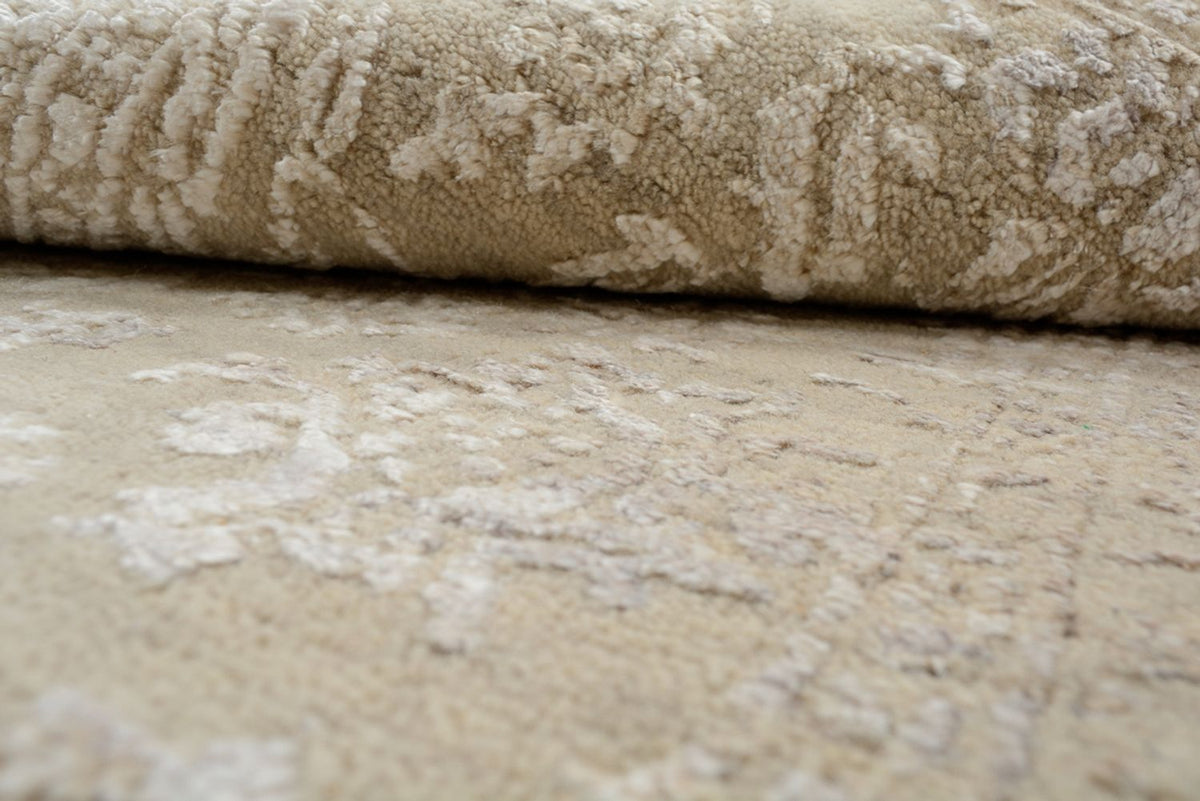 Designerski dywan - 153 x 94 cm - ciemny beż