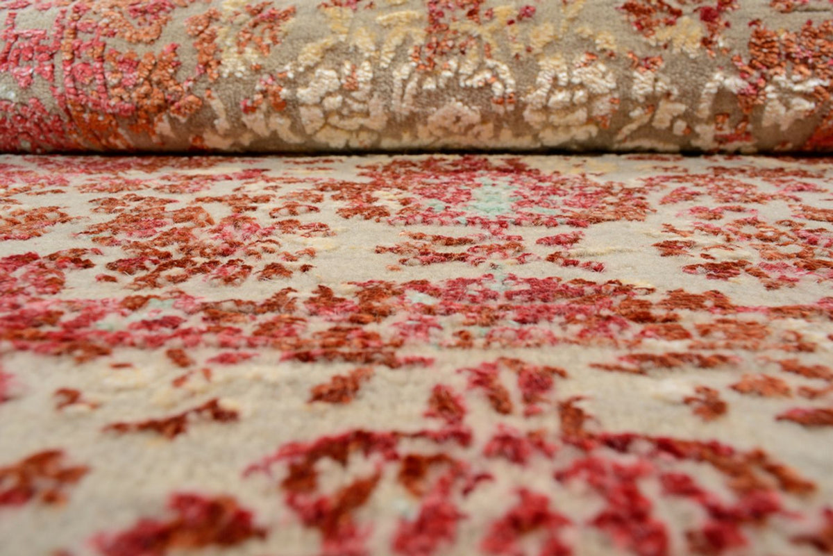 Designerski dywan - 134 x 71 cm - jasna czerwień