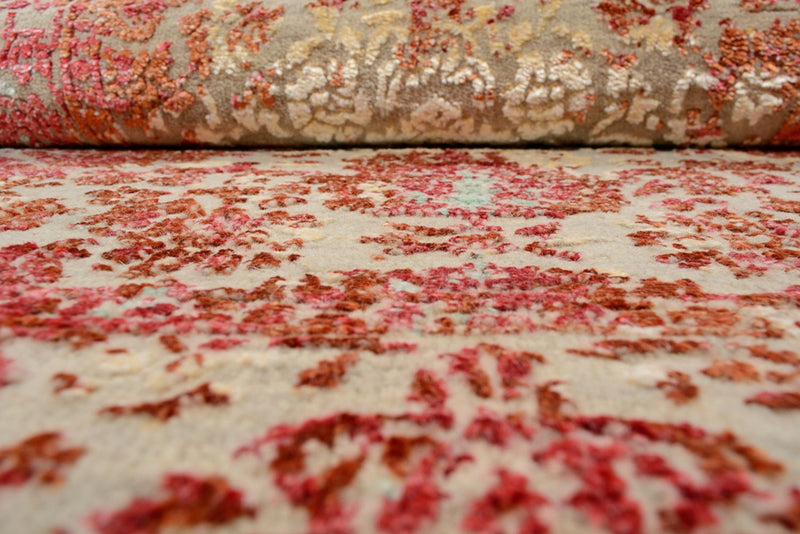 Designerski dywan - 134 x 71 cm - jasna czerwień