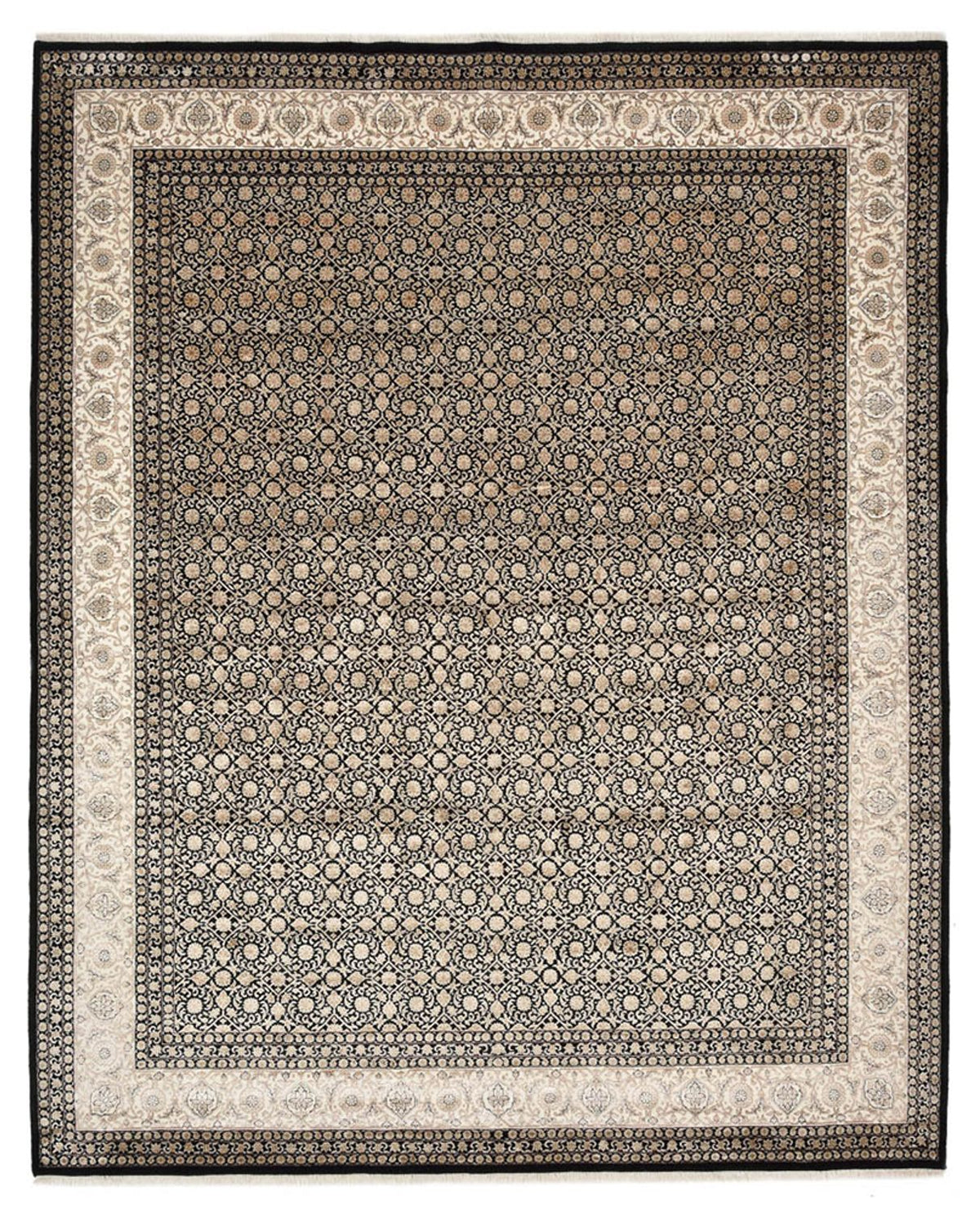 Orientalny dywan - Bijar - Indus - 303 x 246 cm - ciemny beż