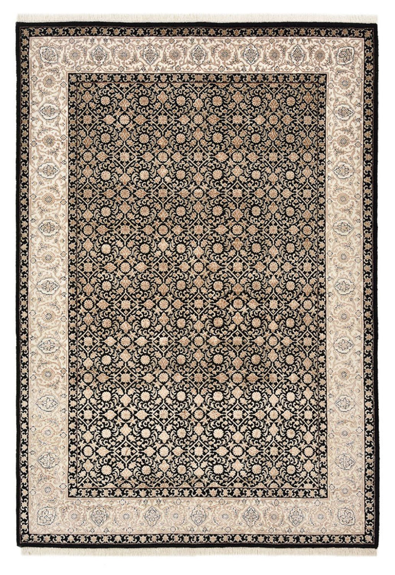 Orientalny dywan - Bijar - Indus - 204 x 141 cm - ciemny beż