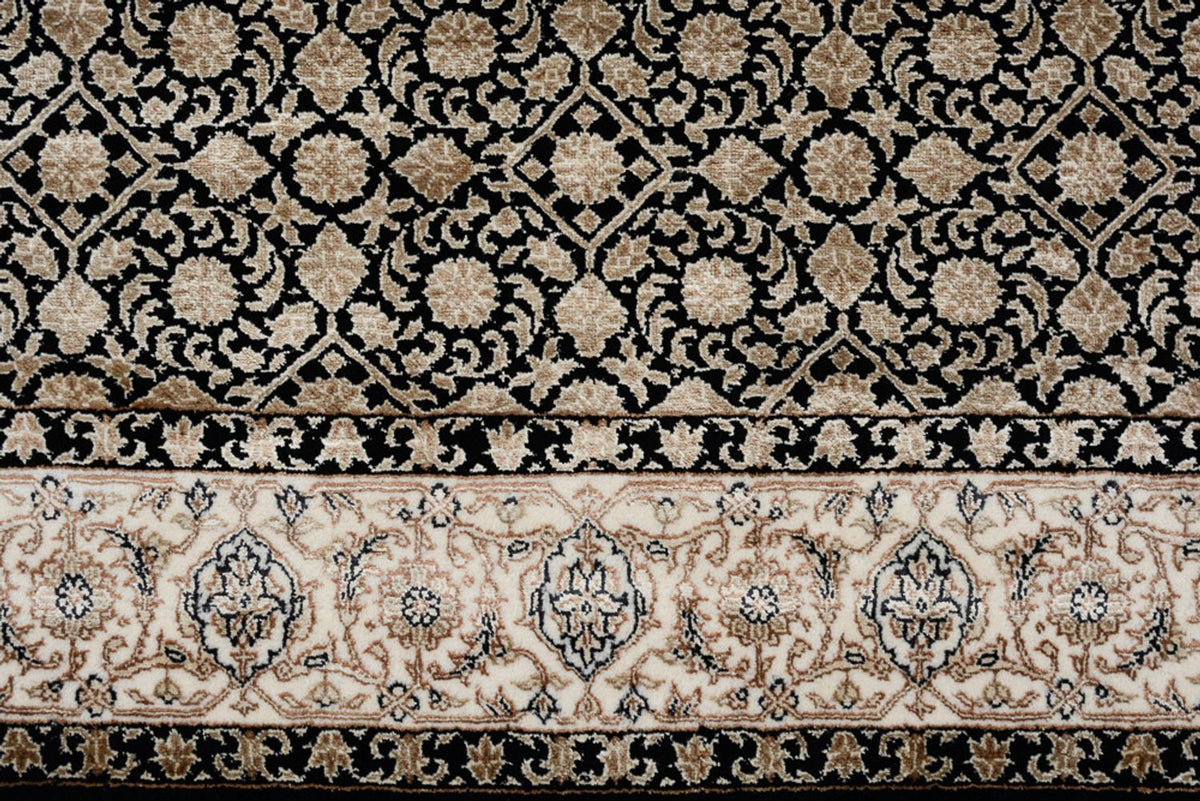 Orientalny dywan - Bijar - Indus - 203 x 144 cm - ciemny beż