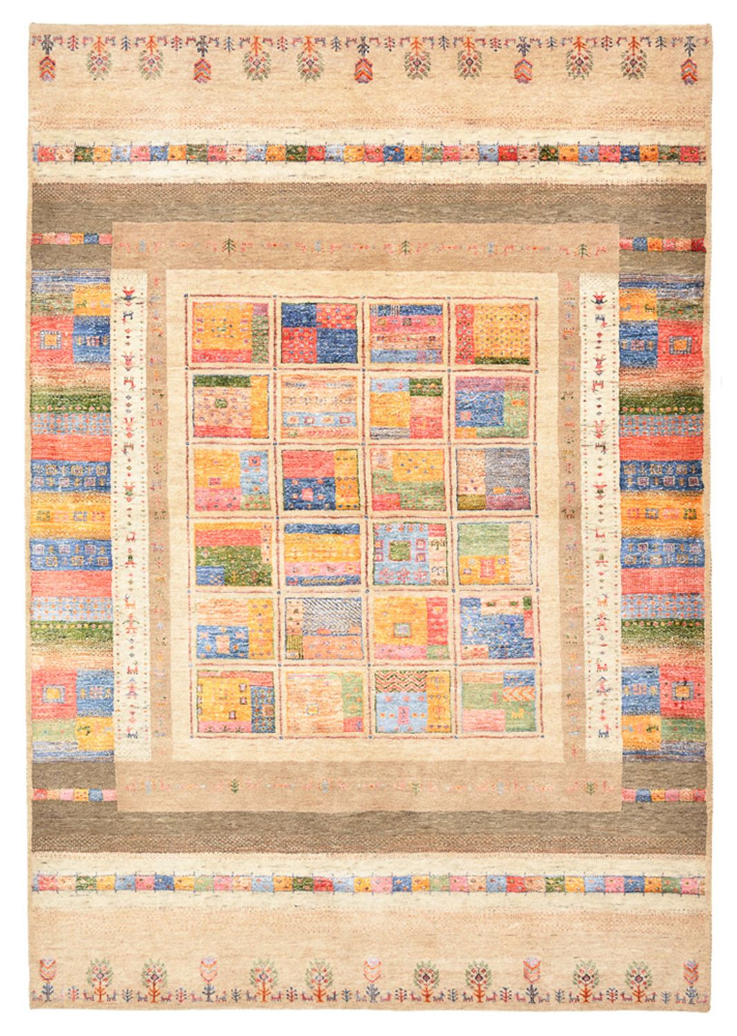 Dywan Gabbeh - Loribaft Indus - 244 x 171 cm - wielokolorowy