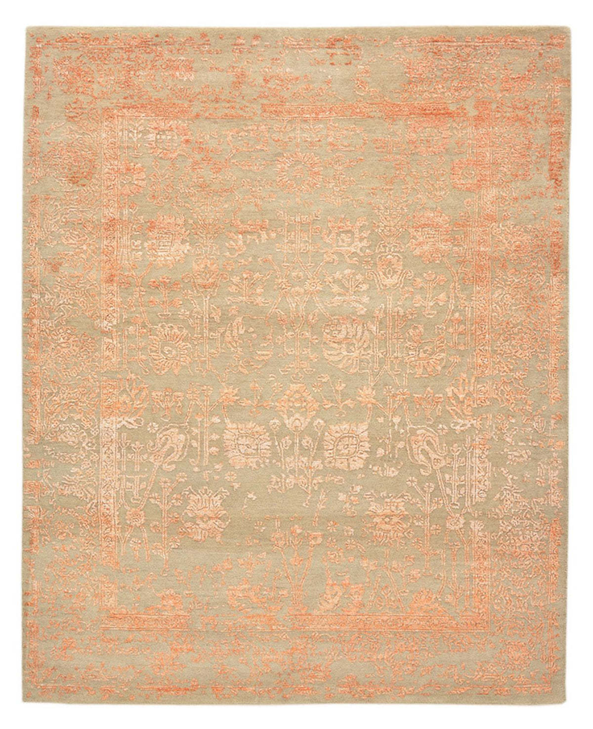Designerski dywan - 186 x 151 cm - pomarańczowy