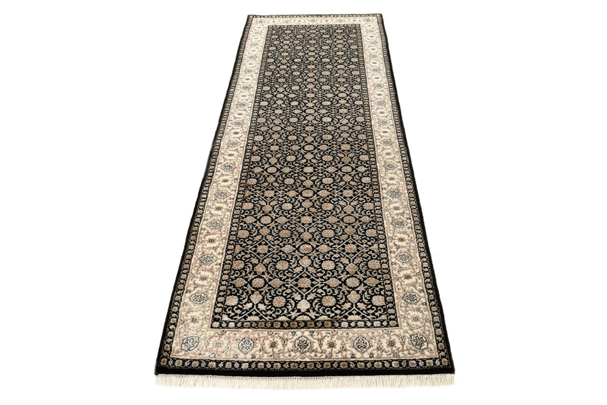 Biegacz Orientalny dywan - Bijar - Indus - 241 x 84 cm - ciemny beż