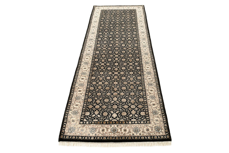 Biegacz Orientalny dywan - Bijar - Indus - 241 x 84 cm - ciemny beż