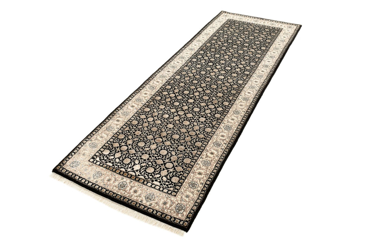 Biegacz Orientalny dywan - Bijar - Indus - 241 x 84 cm - ciemny beż