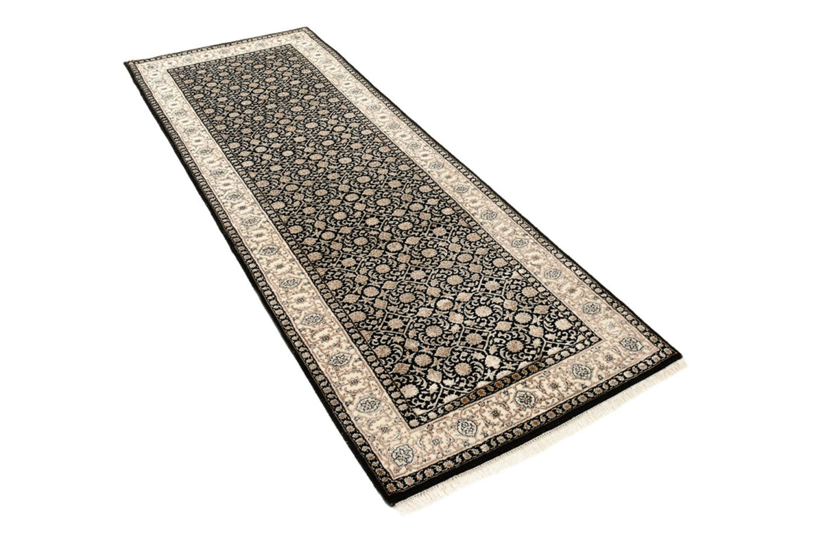 Biegacz Orientalny dywan - Bijar - Indus - 241 x 84 cm - ciemny beż