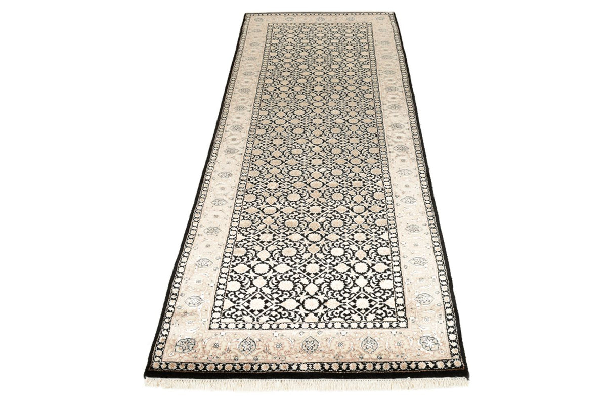 Biegacz Orientalny dywan - Bijar - Indus - 241 x 84 cm - ciemny beż