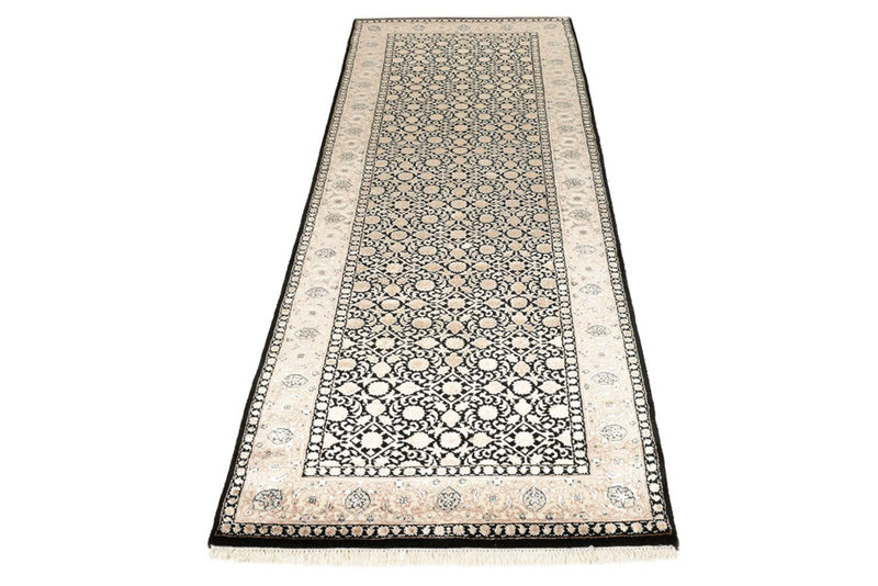 Biegacz Orientalny dywan - Bijar - Indus - 241 x 84 cm - ciemny beż