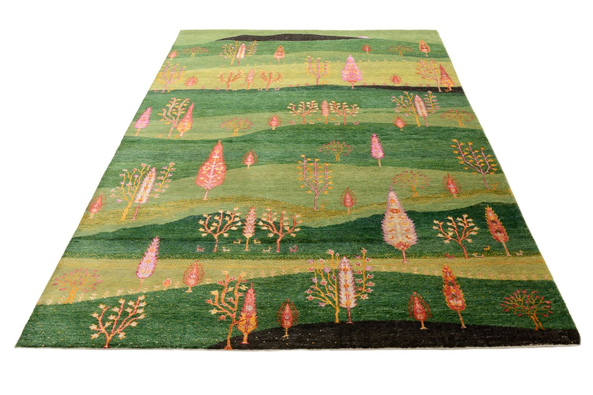 Dywan Gabbeh - Loribaft Indus - 247 x 172 cm - zielona