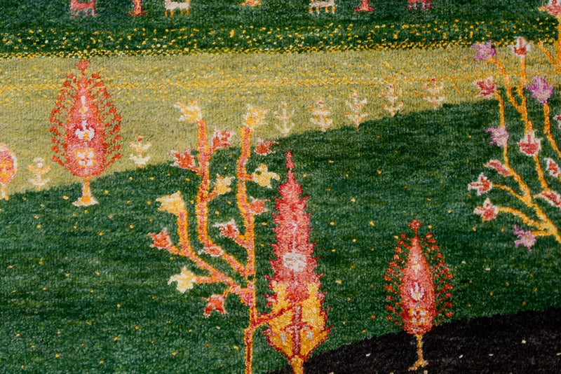 Dywan Gabbeh - Loribaft Indus - 247 x 172 cm - zielona