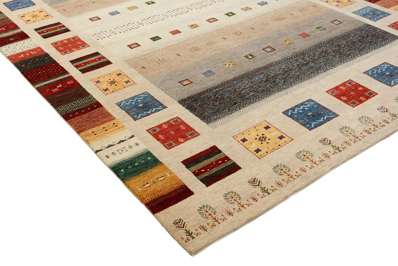 Dywan Gabbeh - Loribaft Indus - 356 x 252 cm - wielokolorowy