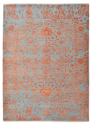 Designerski dywan - 208 x 156 cm - pomarańczowy