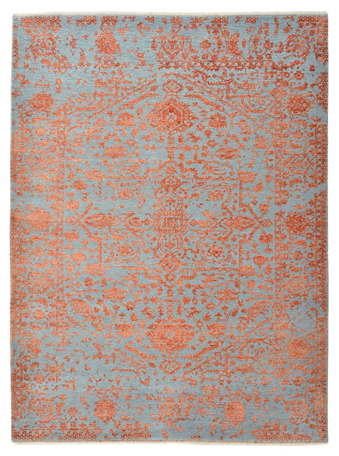 Designerski dywan - 208 x 156 cm - pomarańczowy