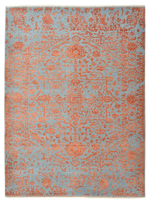 Designerski dywan - 208 x 156 cm - pomarańczowy