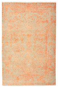 Designerski dywan - 187 x 123 cm - pomarańczowy