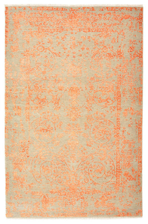 Designerski dywan - 187 x 123 cm - pomarańczowy