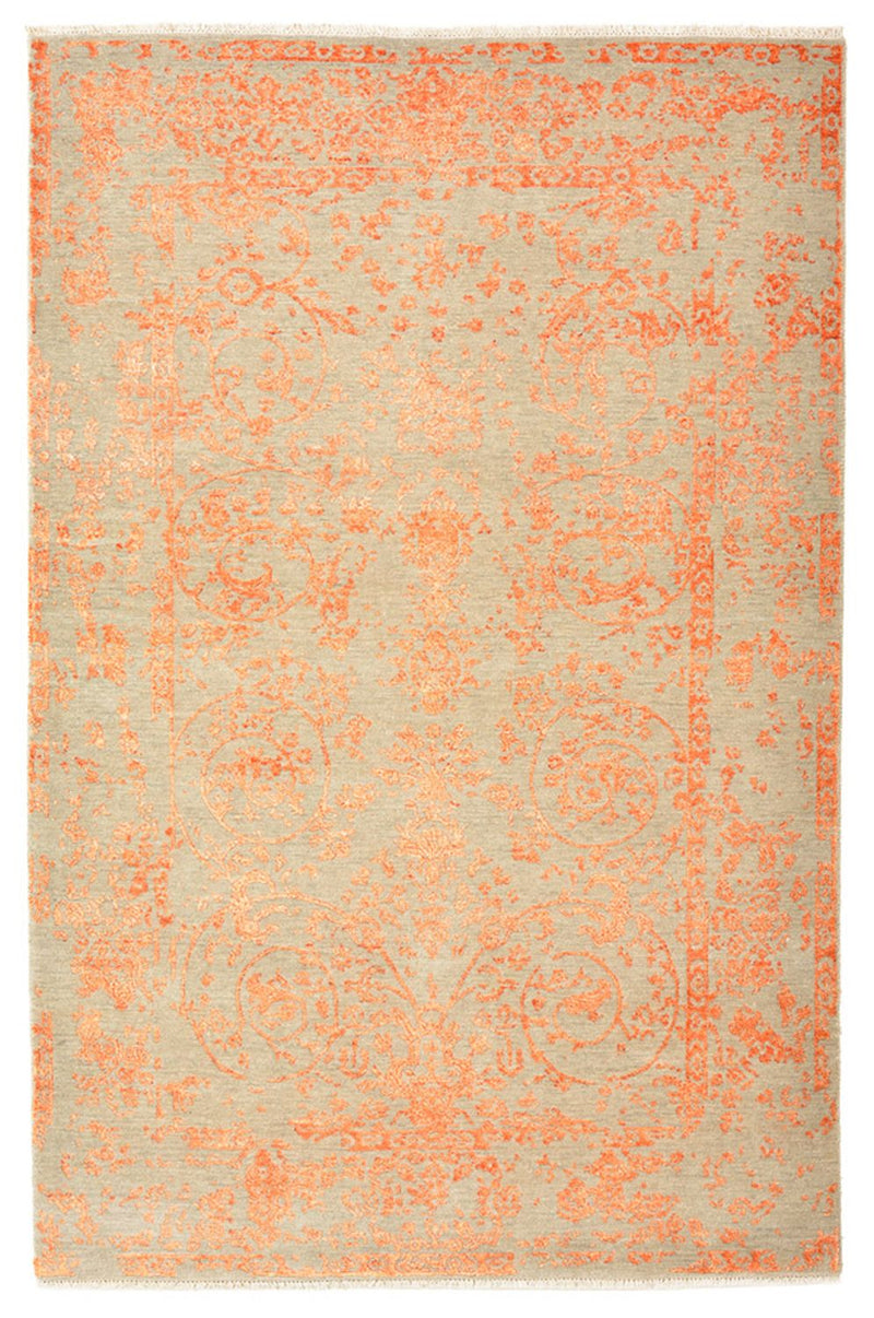 Designerski dywan - 187 x 123 cm - pomarańczowy