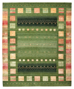 Dywan Gabbeh - Loribaft Indus - 302 x 248 cm - zielona