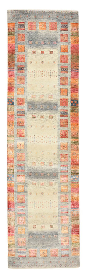 Biegacz Dywan Gabbeh - Loribaft Indus - 295 x 82 cm - wielokolorowy
