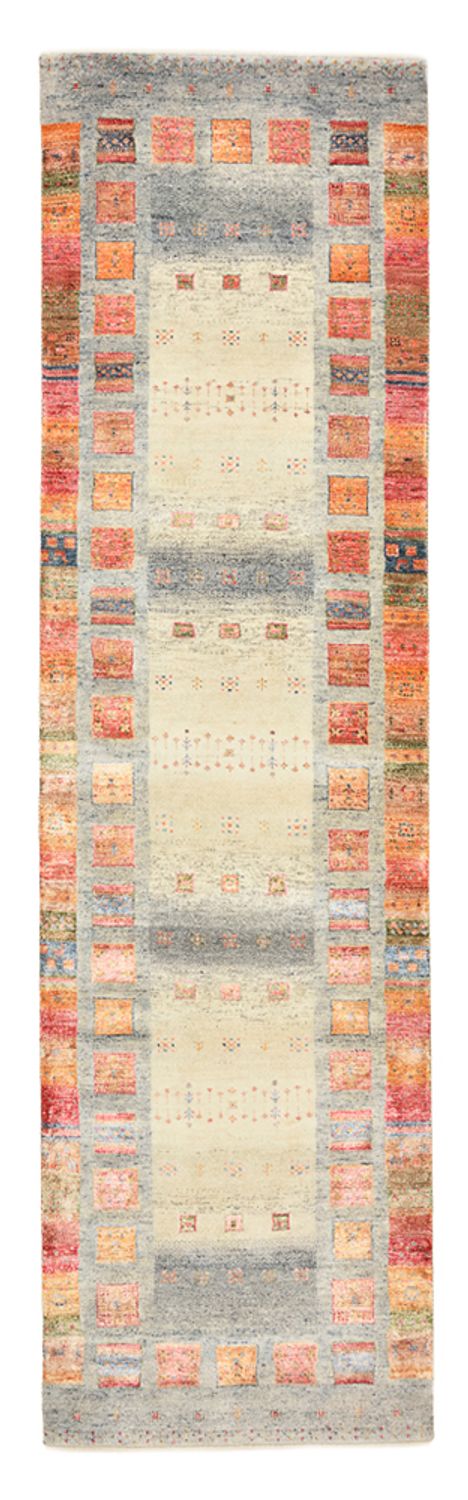 Biegacz Dywan Gabbeh - Loribaft Indus - 295 x 82 cm - wielokolorowy