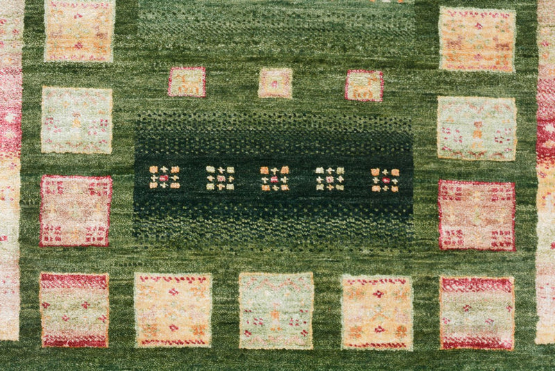 Biegacz Dywan Gabbeh - Loribaft Indus - 192 x 76 cm - wielokolorowy