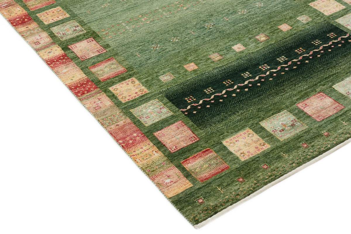 Biegacz Dywan Gabbeh - Loribaft Indus - 301 x 129 cm - wielokolorowy