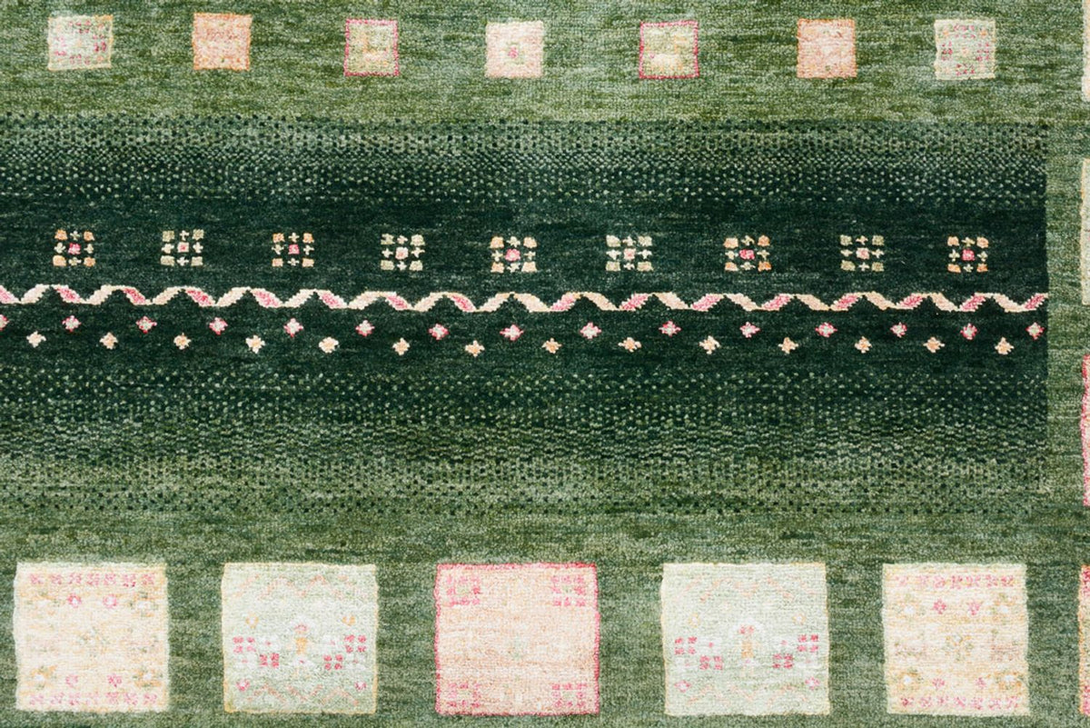 Biegacz Dywan Gabbeh - Loribaft Indus - 301 x 129 cm - wielokolorowy