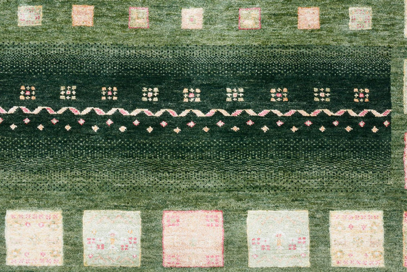 Biegacz Dywan Gabbeh - Loribaft Indus - 301 x 129 cm - wielokolorowy