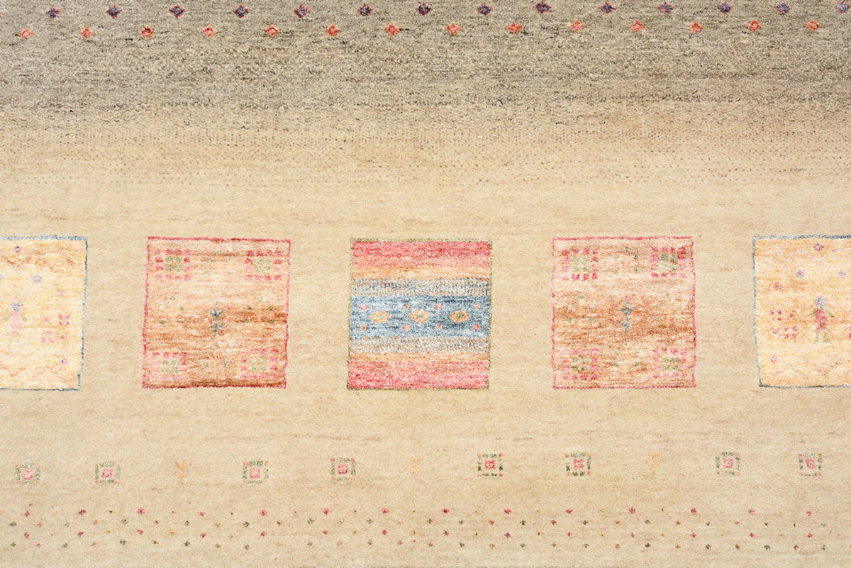 Dywan Gabbeh - Loribaft Indus - 400 x 301 cm - wielokolorowy