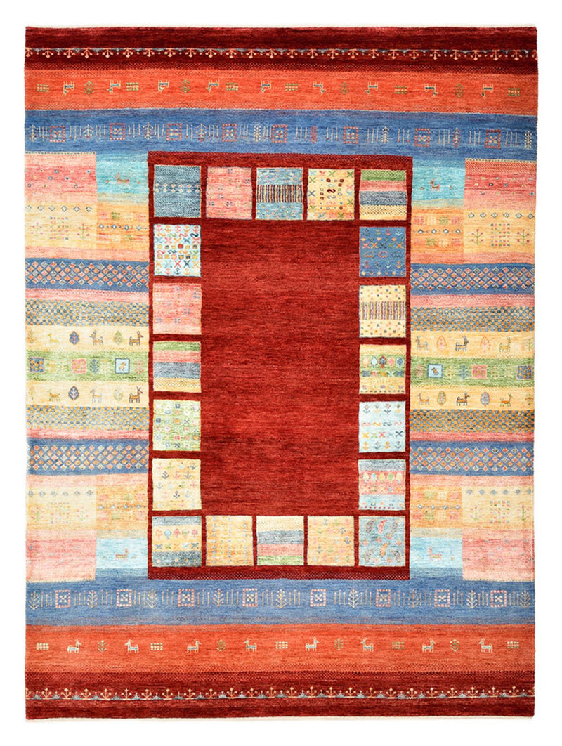 Dywan Gabbeh - Loribaft Indus - 241 x 178 cm - wielokolorowy