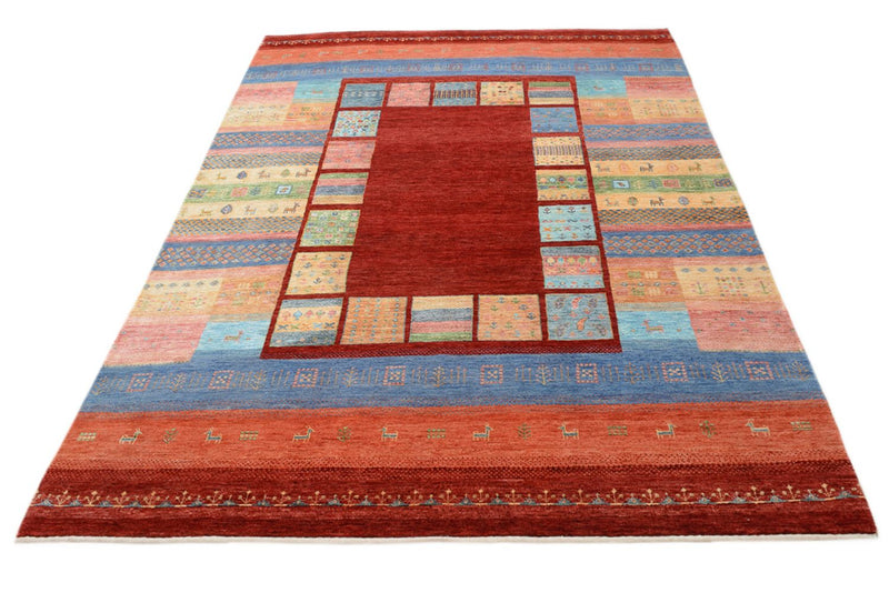 Dywan Gabbeh - Loribaft Indus - 241 x 178 cm - wielokolorowy