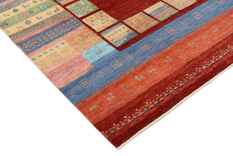 Dywan Gabbeh - Loribaft Indus - 241 x 178 cm - wielokolorowy