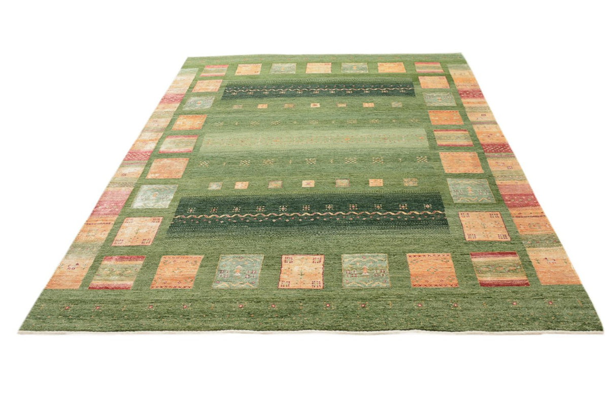 Dywan Gabbeh - Loribaft Indus - 259 x 208 cm - zielona