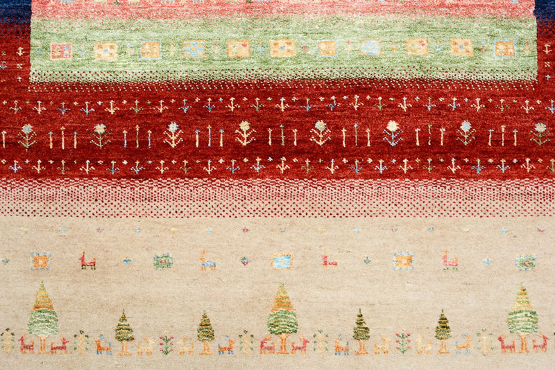 Dywan Gabbeh - Loribaft Indus - 198 x 154 cm - wielokolorowy