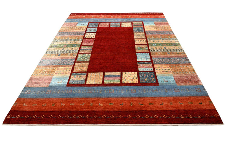 Dywan Gabbeh - Loribaft Indus - 302 x 206 cm - czerwony