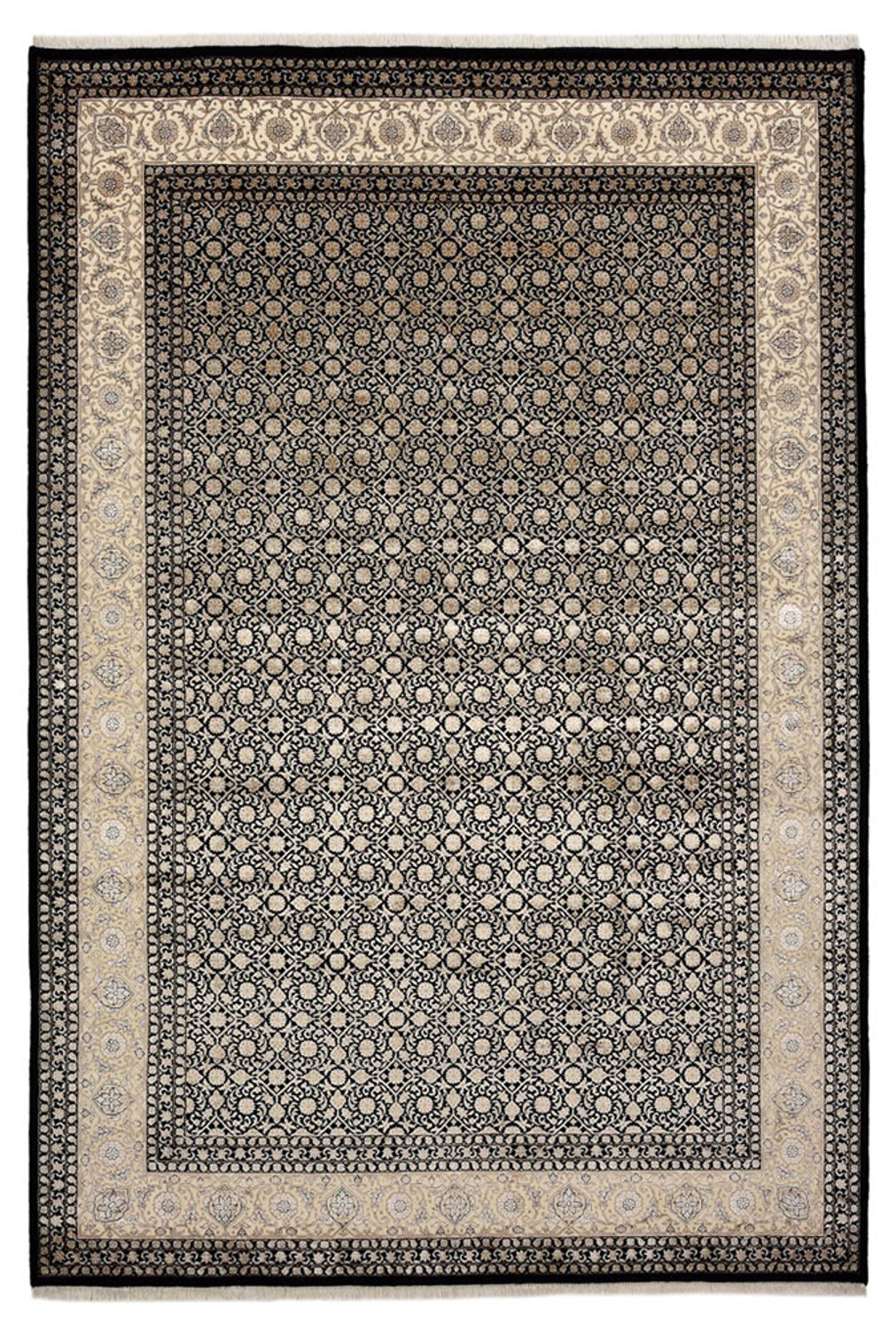Orientalny dywan - Bijar - Indus - 301 x 203 cm - ciemny beż
