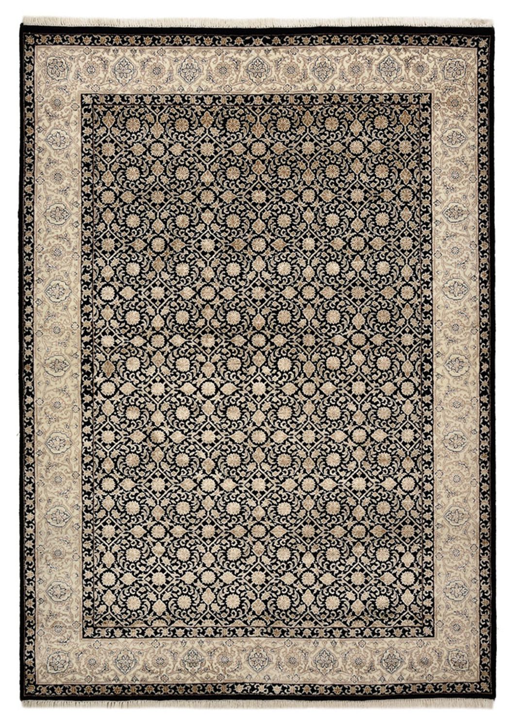 Orientalny dywan - Bijar - Indus - 200 x 142 cm - ciemny beż