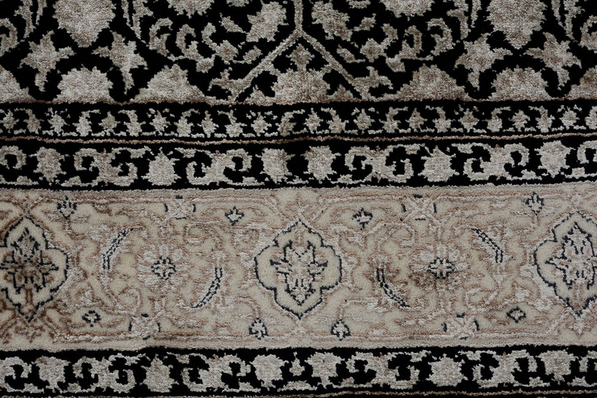Orientalny dywan - Bijar - Indus - 204 x 139 cm - ciemny beż