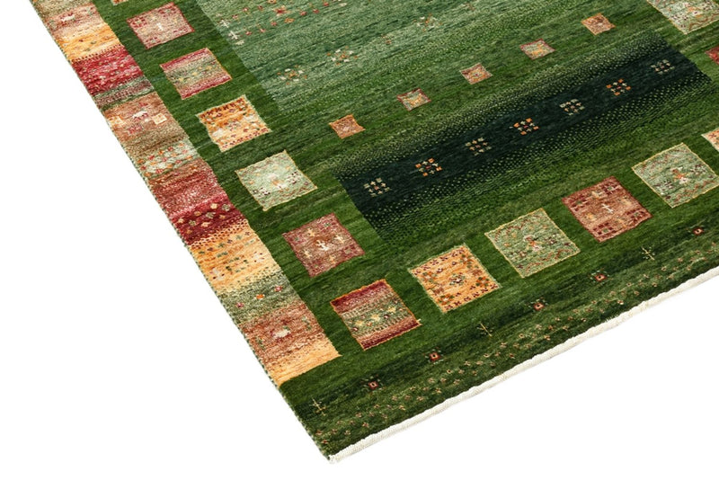 Dywan Gabbeh - Loribaft Indus - 154 x 105 cm - zielona