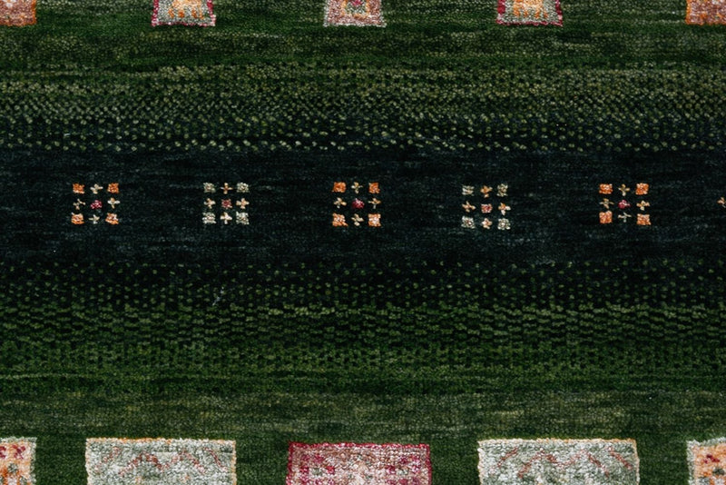 Dywan Gabbeh - Loribaft Indus - 154 x 106 cm - zielona