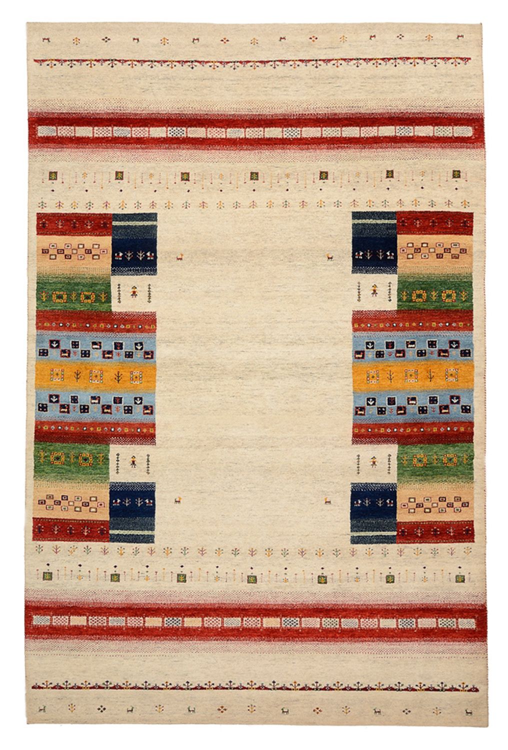 Dywan Gabbeh - Loribaft Indus - 305 x 198 cm - jasny beż