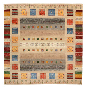 Dywan Gabbeh - Loribaft Indus kwadratowy  - 256 x 250 cm - jasny beż