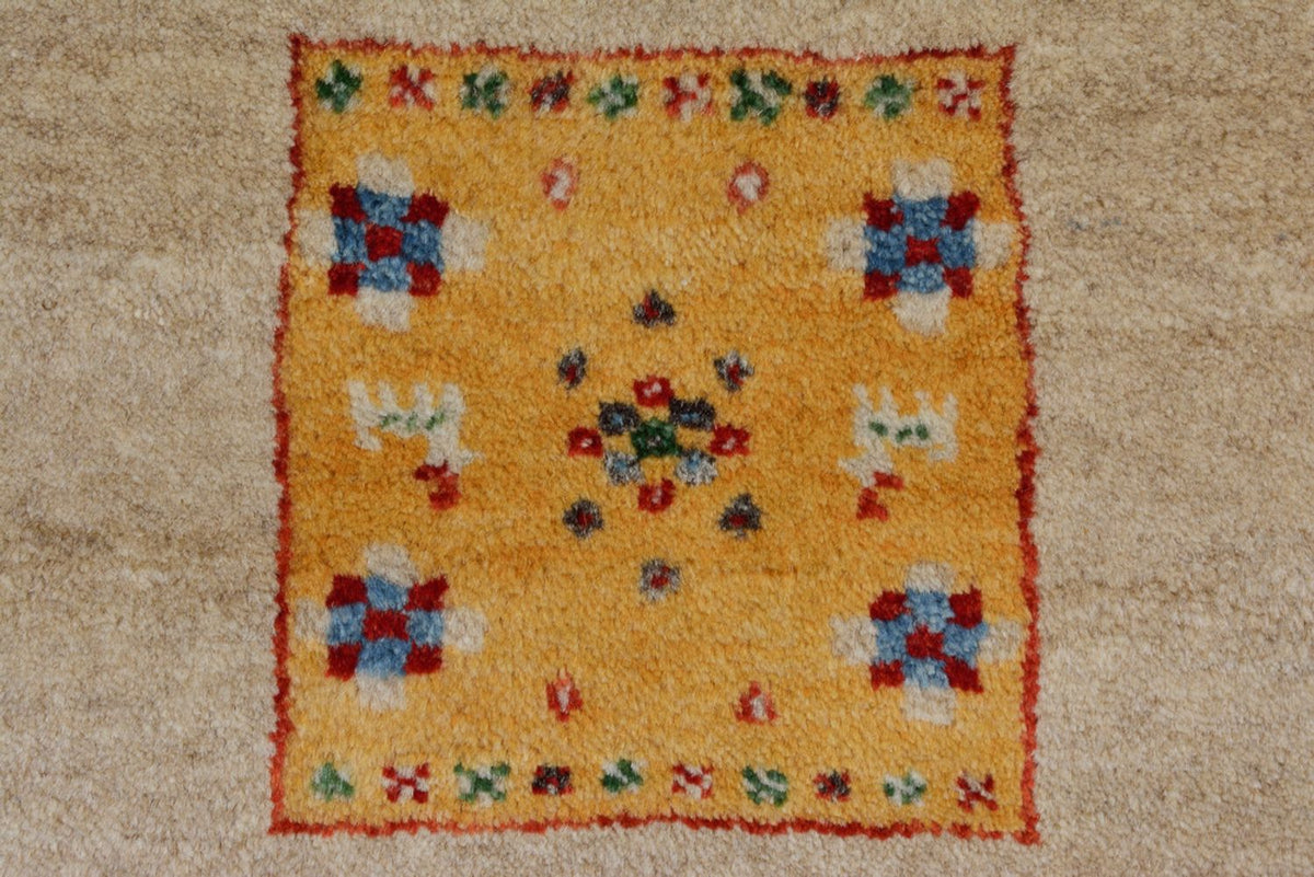 Dywan Gabbeh - Loribaft Indus kwadratowy  - 256 x 250 cm - jasny beż