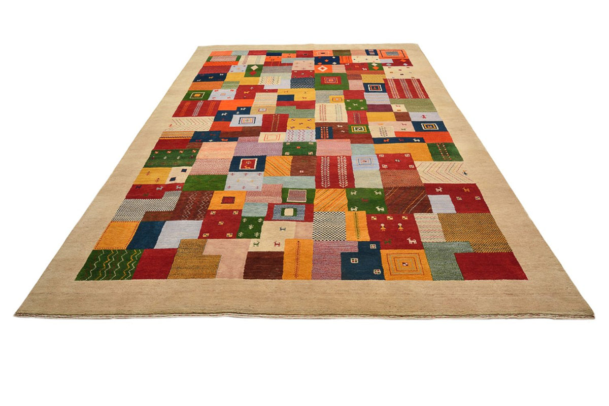 Dywan Gabbeh - Loribaft Indus - 347 x 246 cm - wielokolorowy