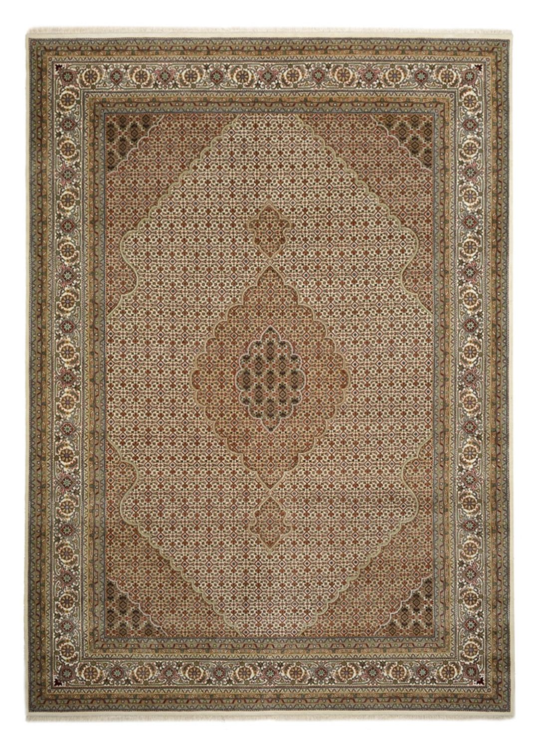 Dywan orientalny - Tabriz - 352 x 250 cm - ciemny beż