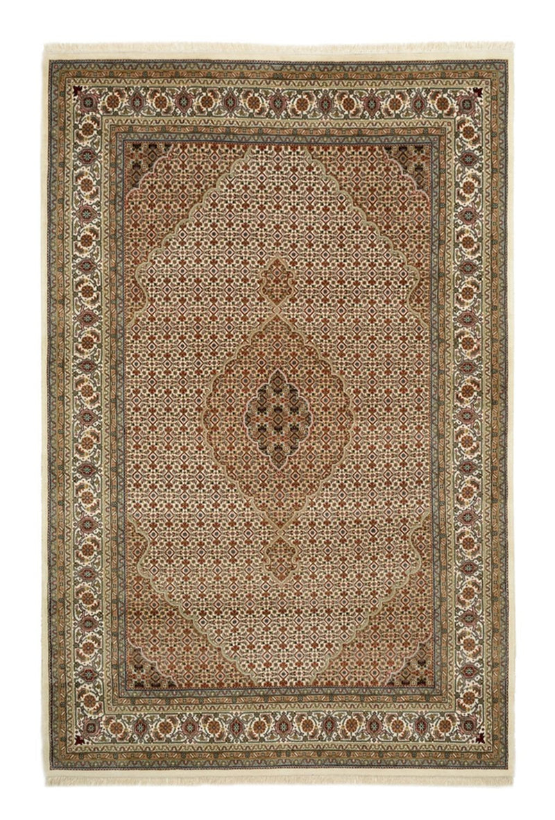 Dywan orientalny - Tabriz - 300 x 197 cm - ciemny beż