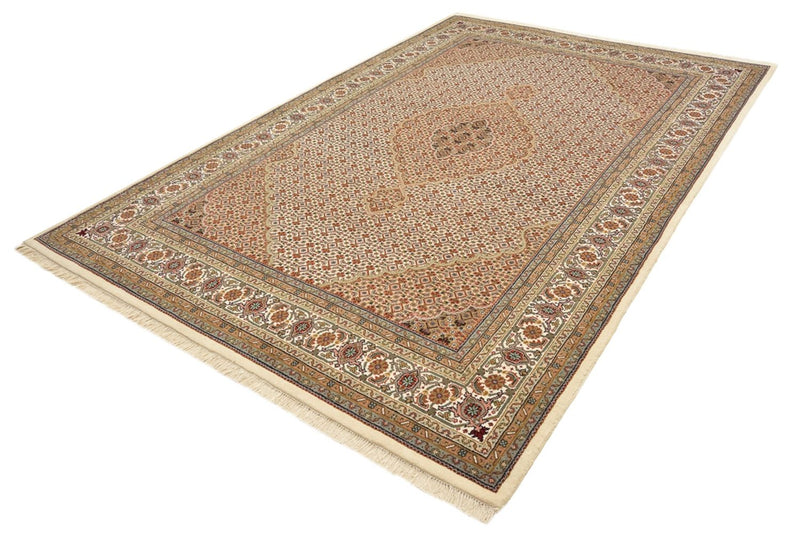 Dywan orientalny - Tabriz - 300 x 197 cm - ciemny beż