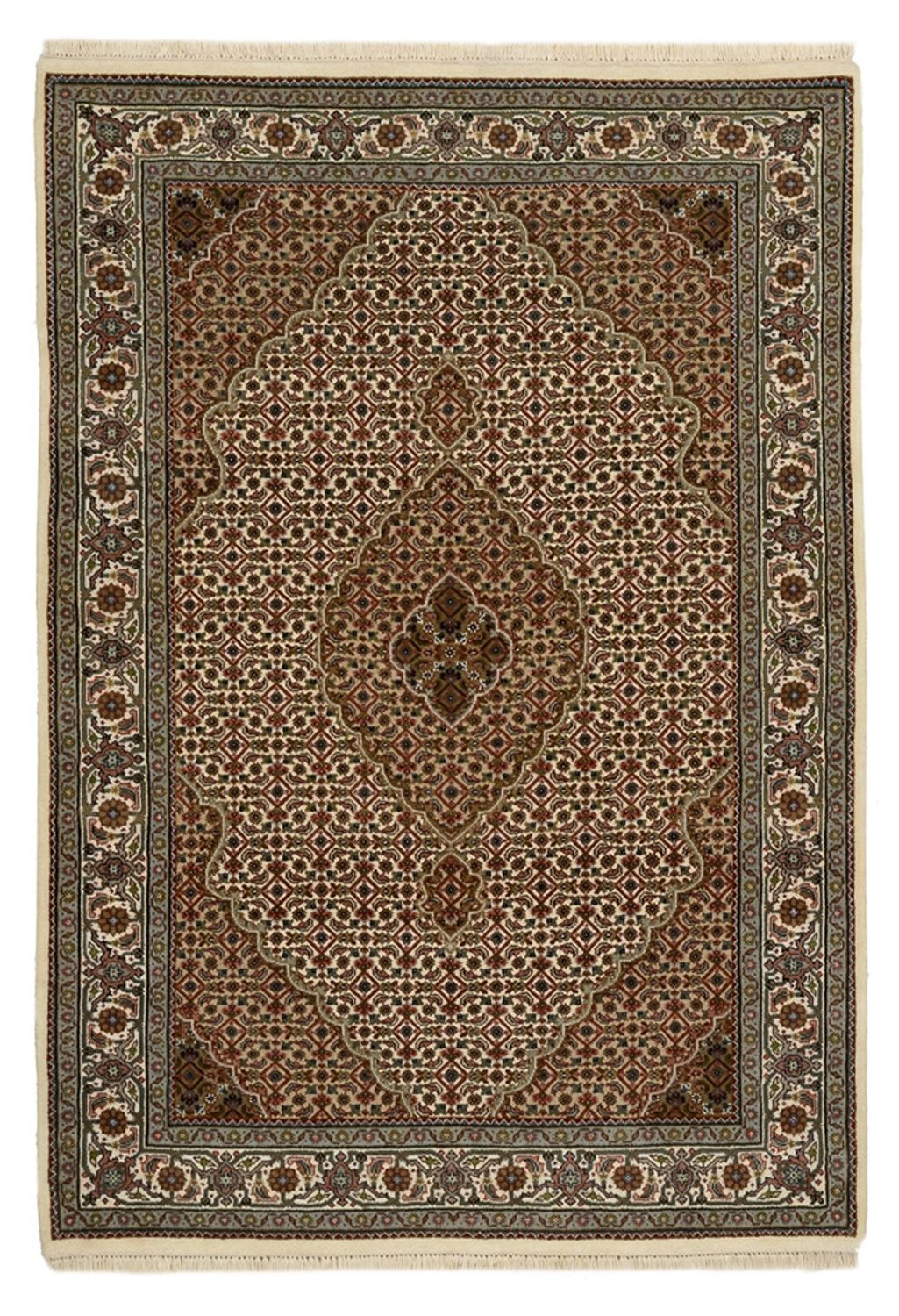 Dywan orientalny - Tabriz - 177 x 125 cm - ciemny beż